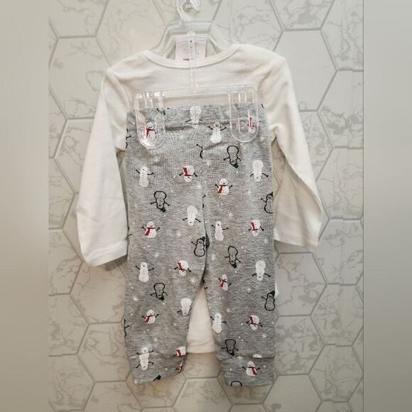 Nwt Carter's Just One You Baby 2pc Christmas Snowflake Top & Bottom Set - Picture 5 of 5